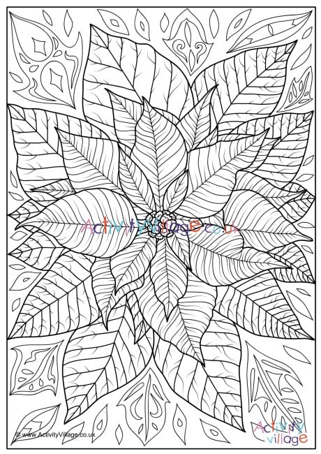 Poinsettia louring page