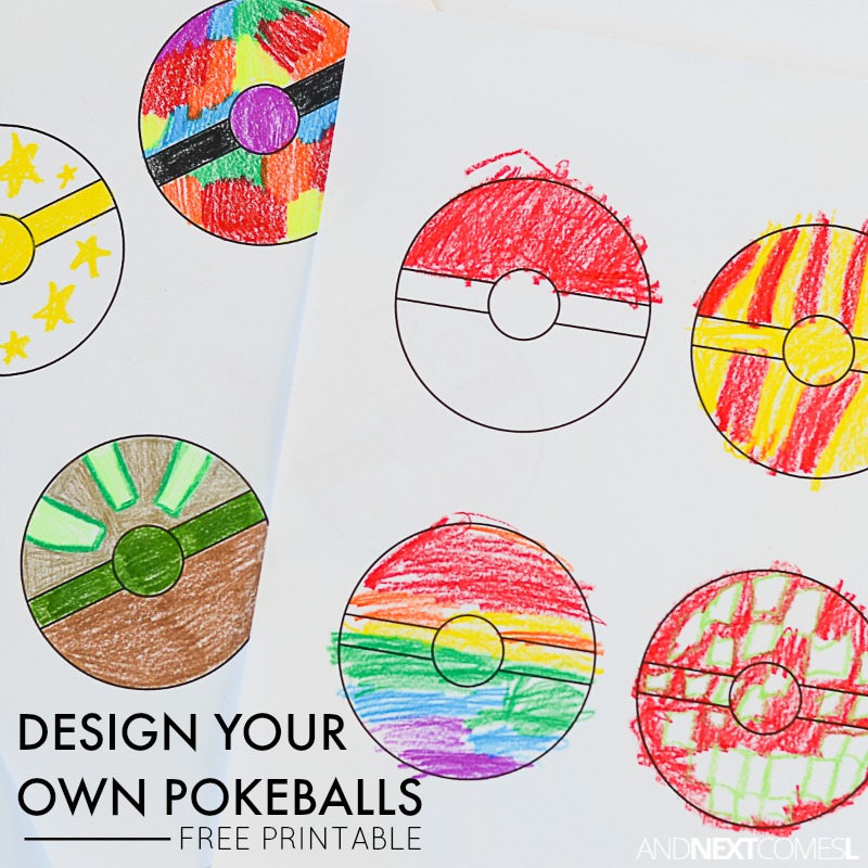 Free printable pokeballs coloring sheet for kids and next es l