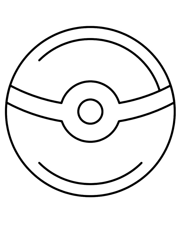 Pokeball picture for coloring