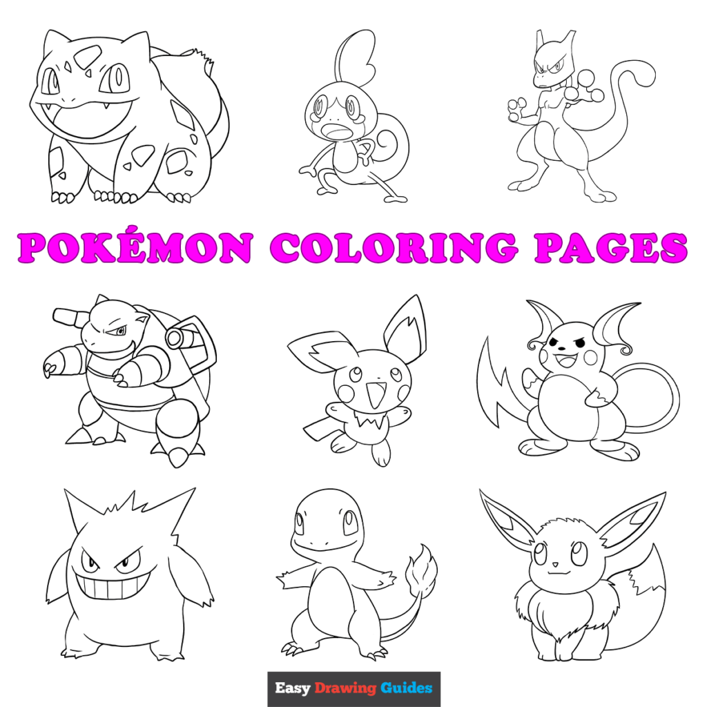 Free printable pokãmon coloring pages for kids