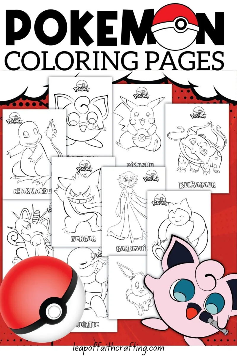Free pokemon coloring pages printable sheets