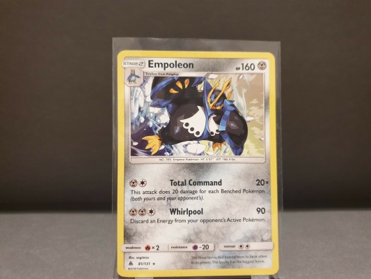 Empoleon pokemon card gx