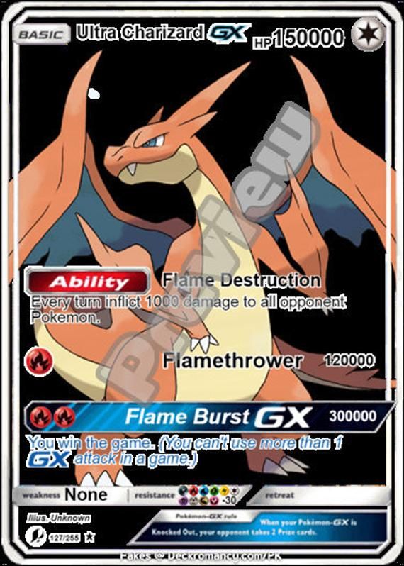 Ultra charizard gx pokemon card