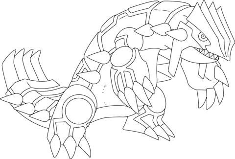 Groudon pokemon coloring page free printable coloring pages