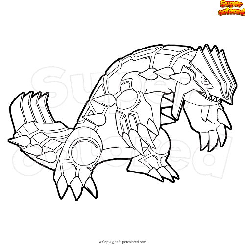 Coloring page pokemon groudon