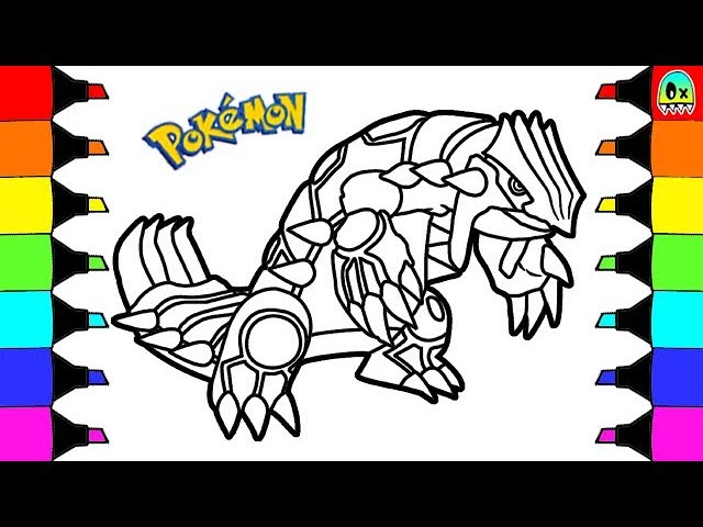Pokemon coloring pages groudon colouring book fun for kids