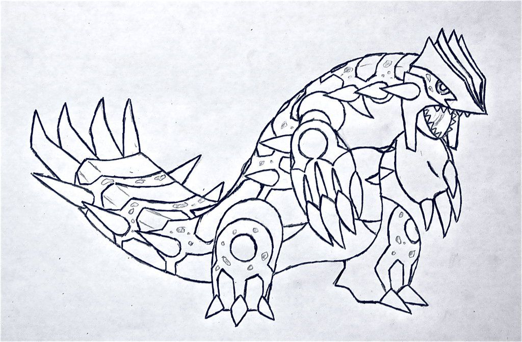 Primal groudon coloring page