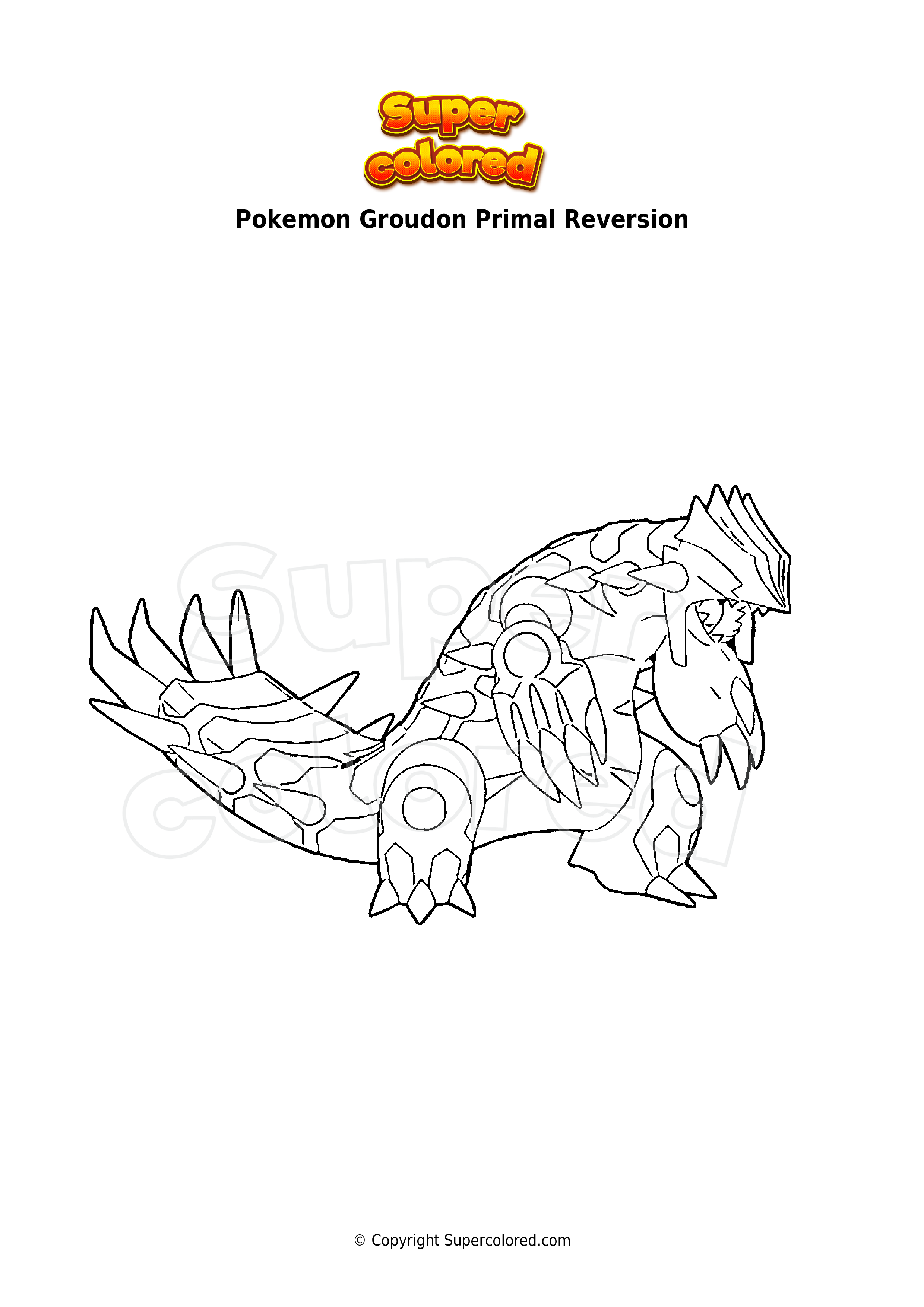 Coloring page pokemon groudon primal reversion