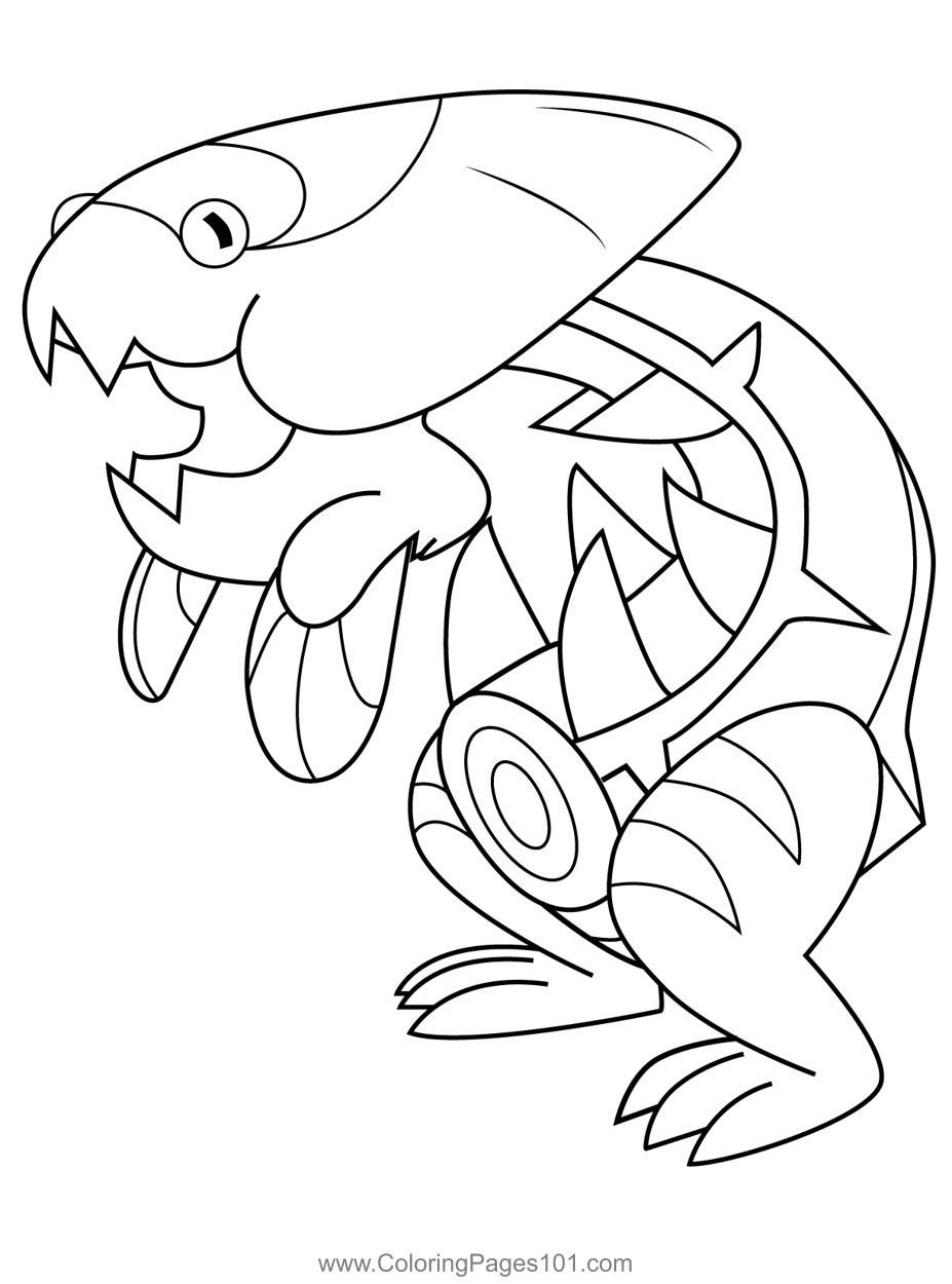 Dracovish pokemon coloring page for kids