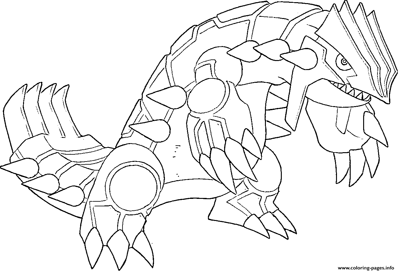 Groudon generation coloring page printable