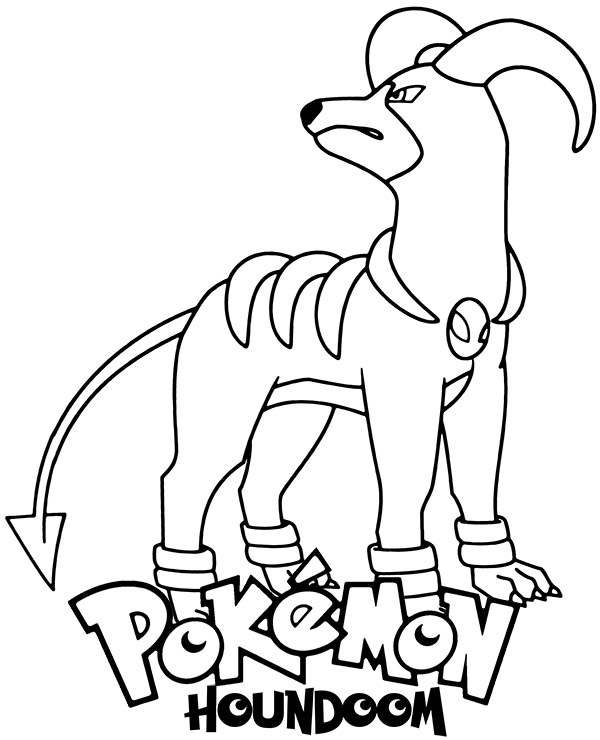 Pokemon coloring page dog