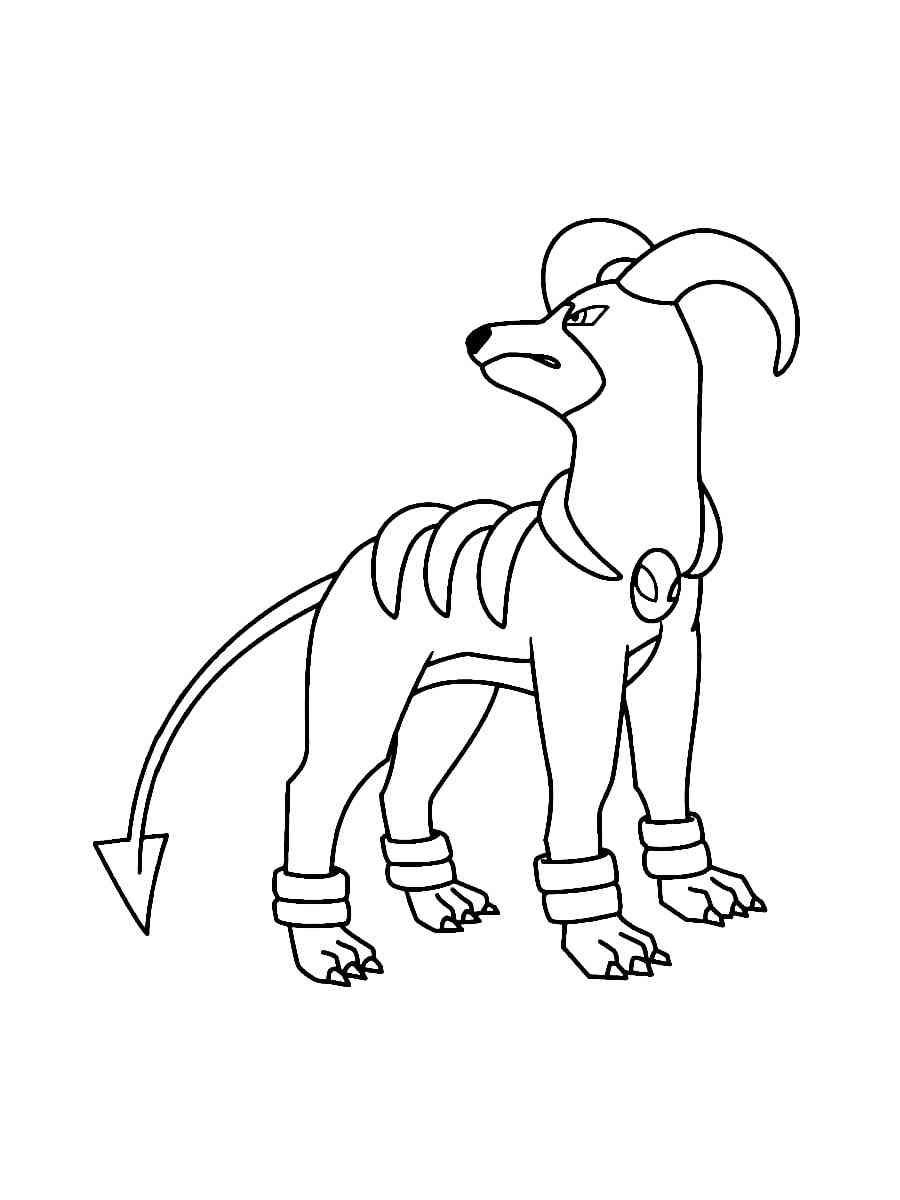 Houndoom pokemon coloring pages