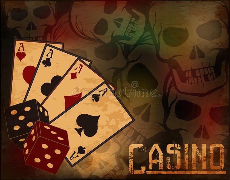 Casino poker cards wallpaper vector stock vector