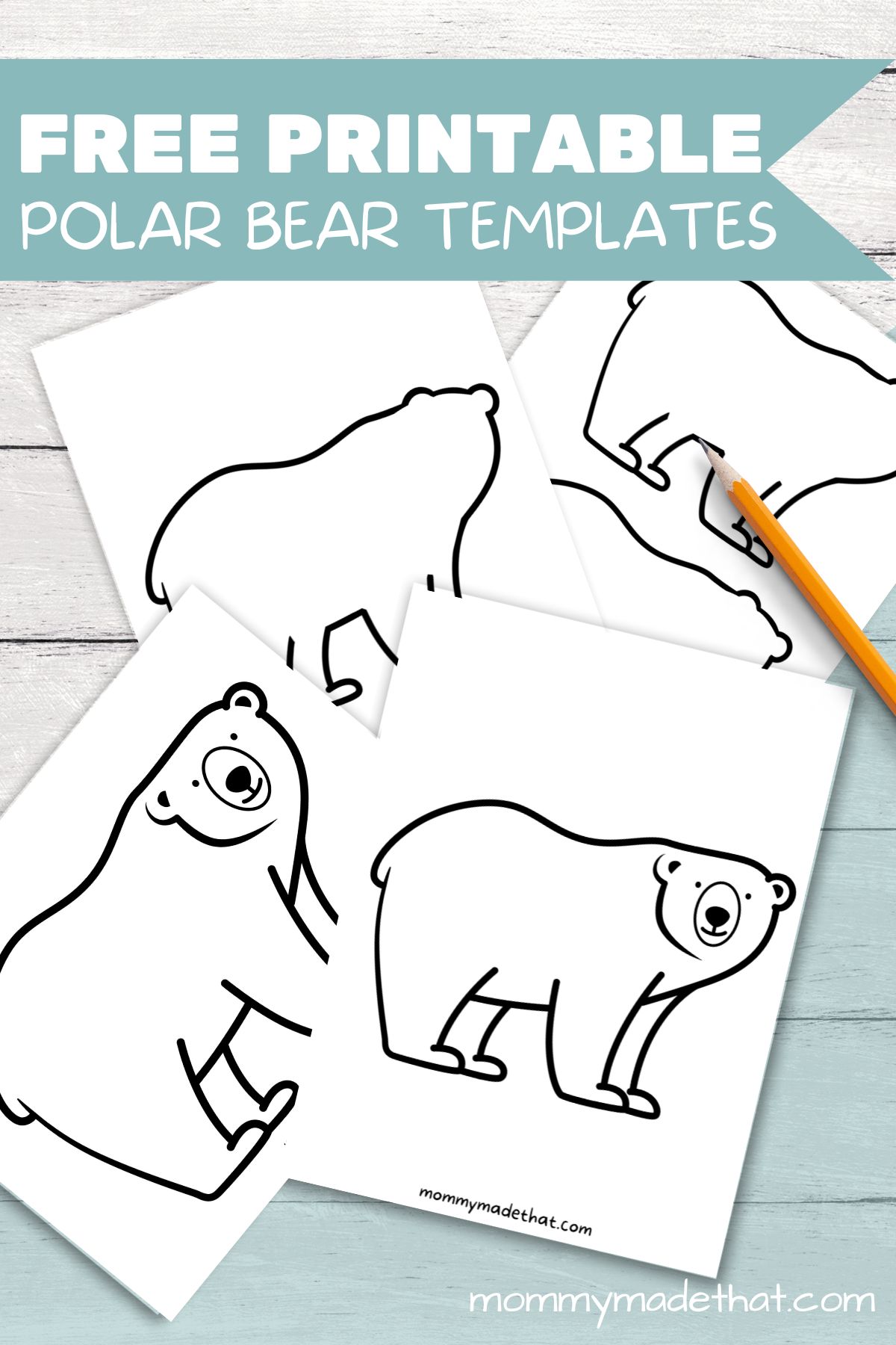 Adorable polar bear templates free printables