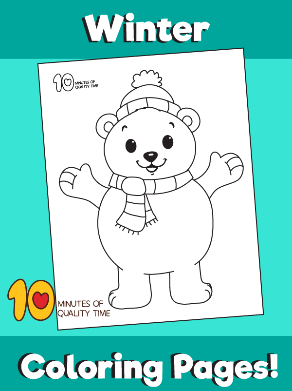 Polar bear coloring page â minutes of quality time