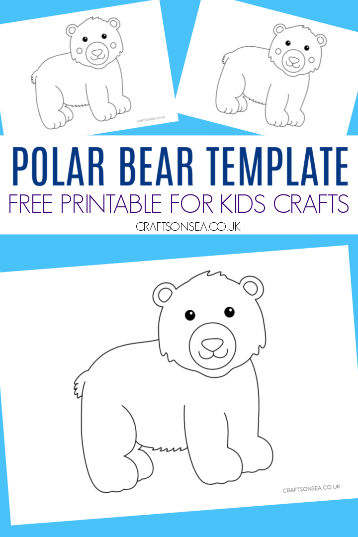 Polar bear template free printable