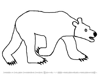 Coloring pages for eric carles polar bear by teenys tykes treasure trove