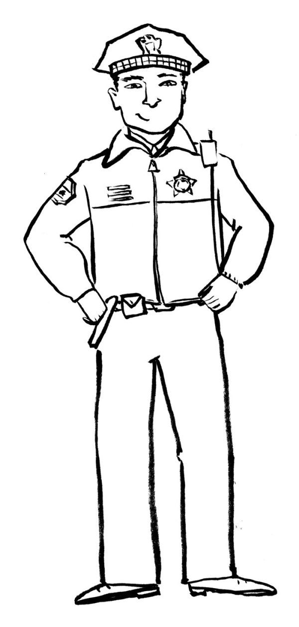 Printable policeman coloring pages pdf