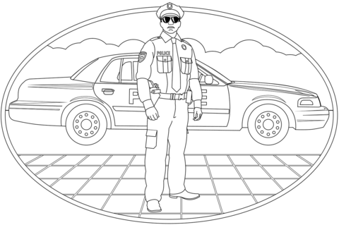 Police coloring page free printable coloring pages