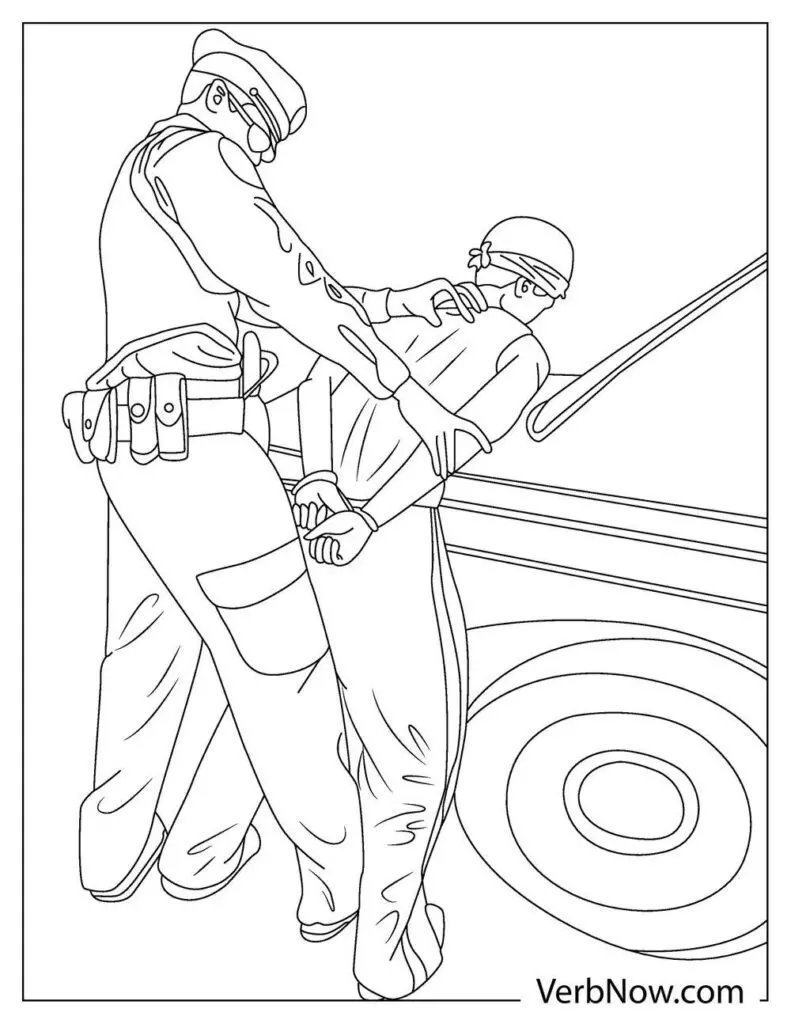 Free police coloring pages book for download printable pdf