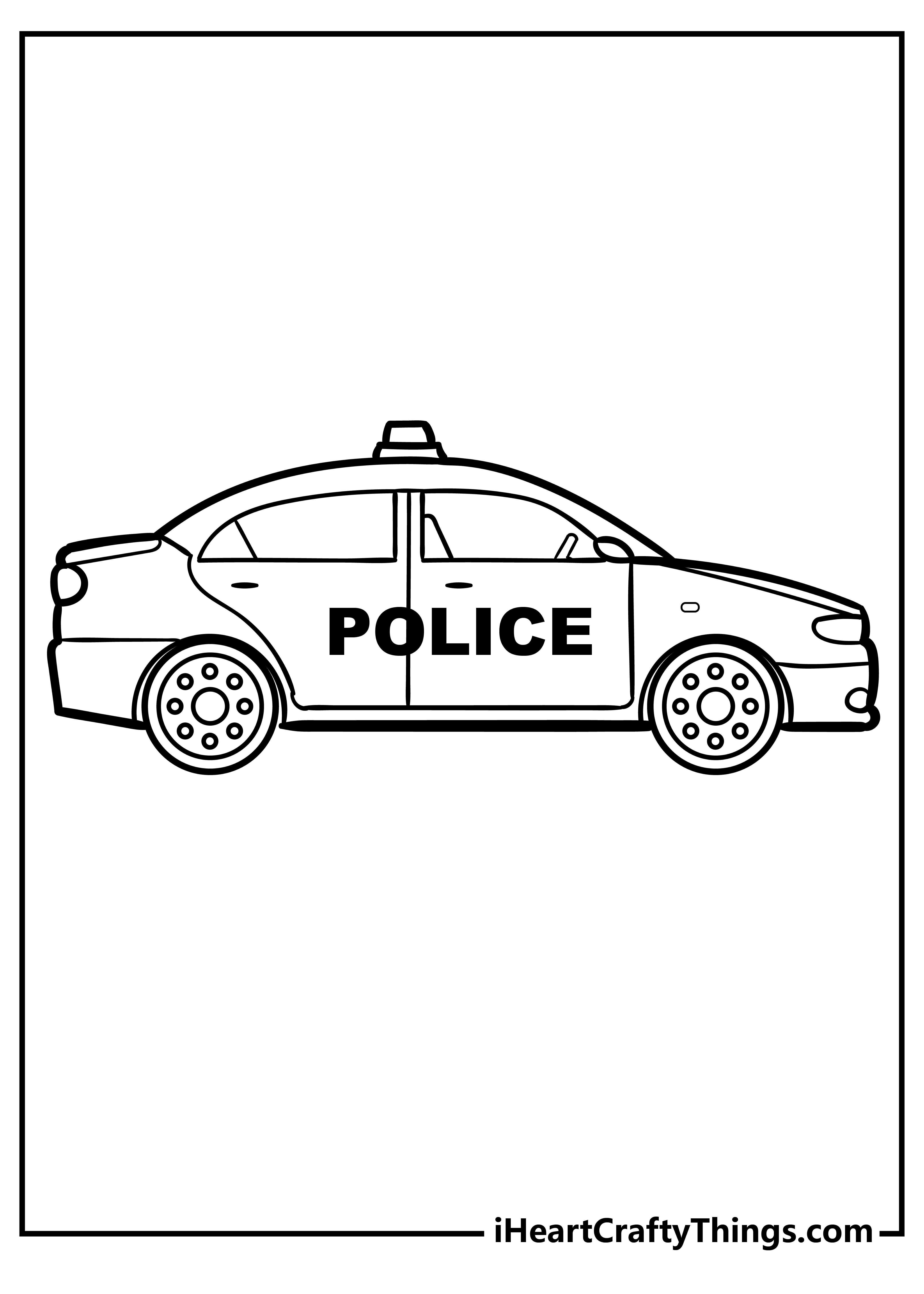 Police car coloring pages free printables