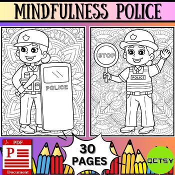 Mindfulness police coloring pages calming and empowering activities for kids