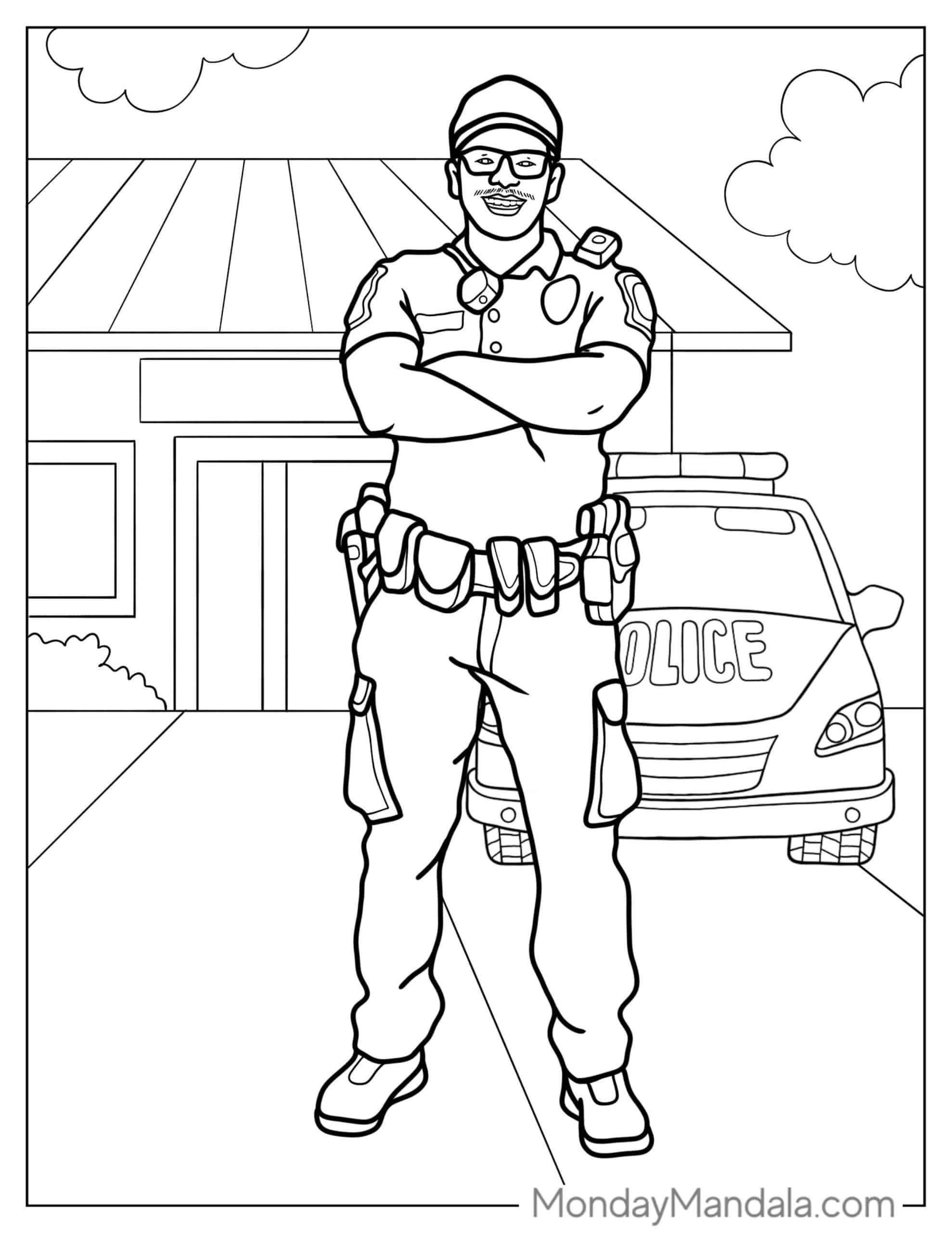 Police coloring pages free pdf printables in coloring pages police coloring sheets for kids