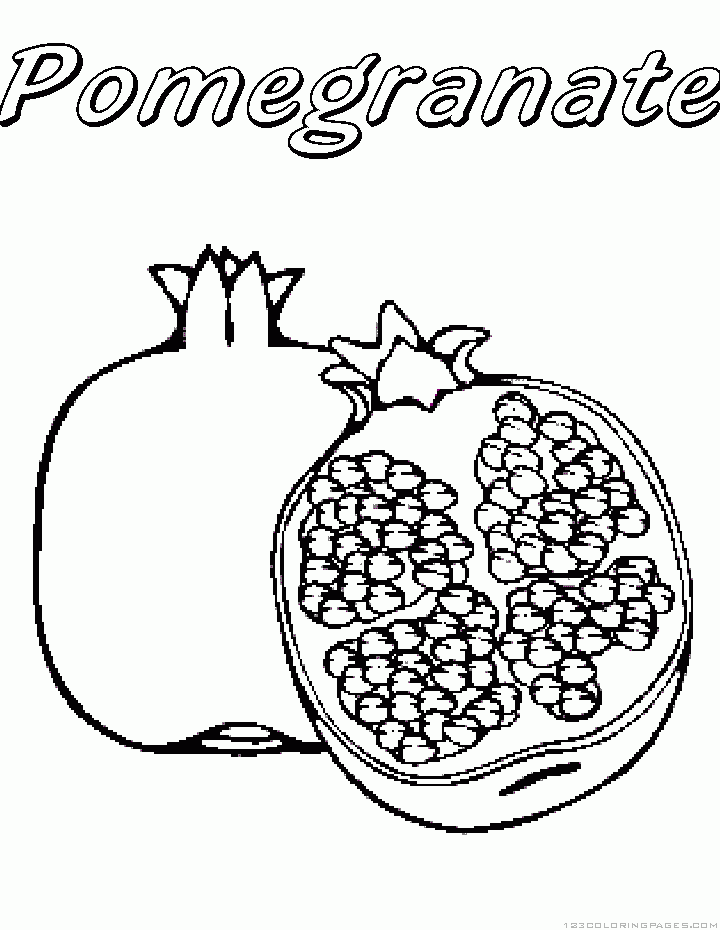 Coloring pages pomegranate coloring pictures