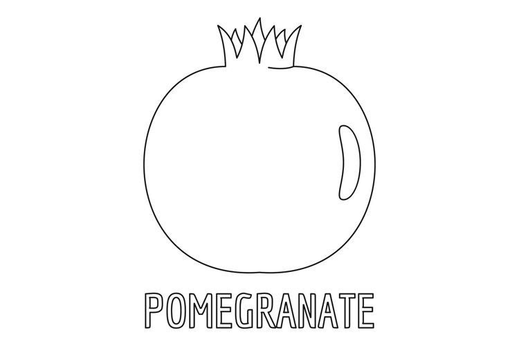 Pomegranate icon outline style
