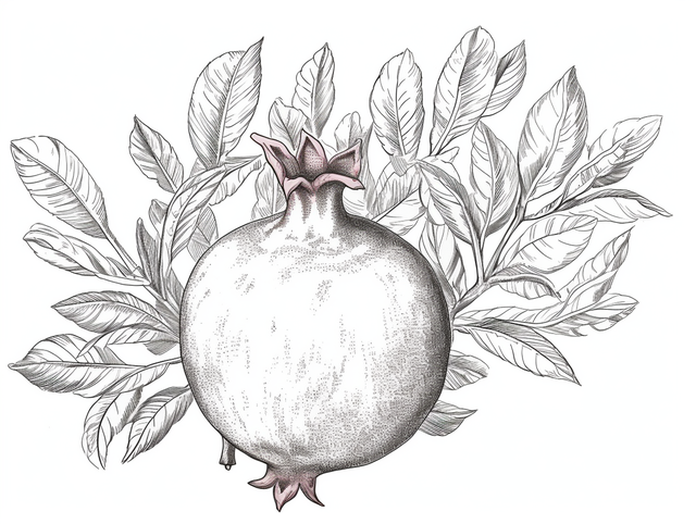 Pomegranate sketch png vector psd and clipart with transparent background for free download