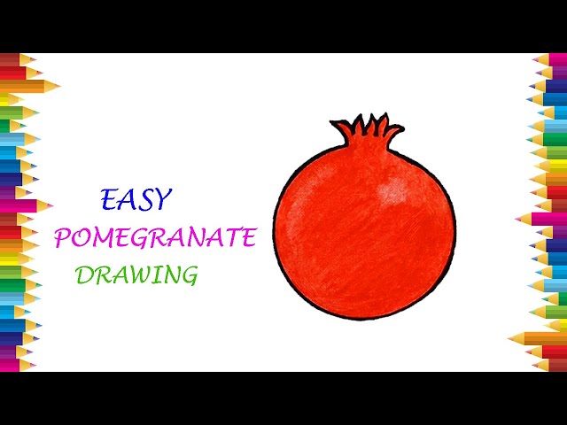 How to draw pomegranate pomegranate drawing