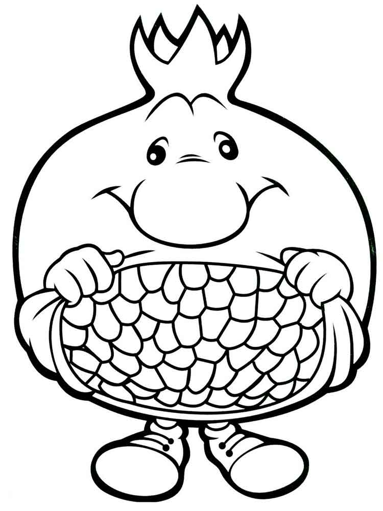 Pomegranate coloring pages
