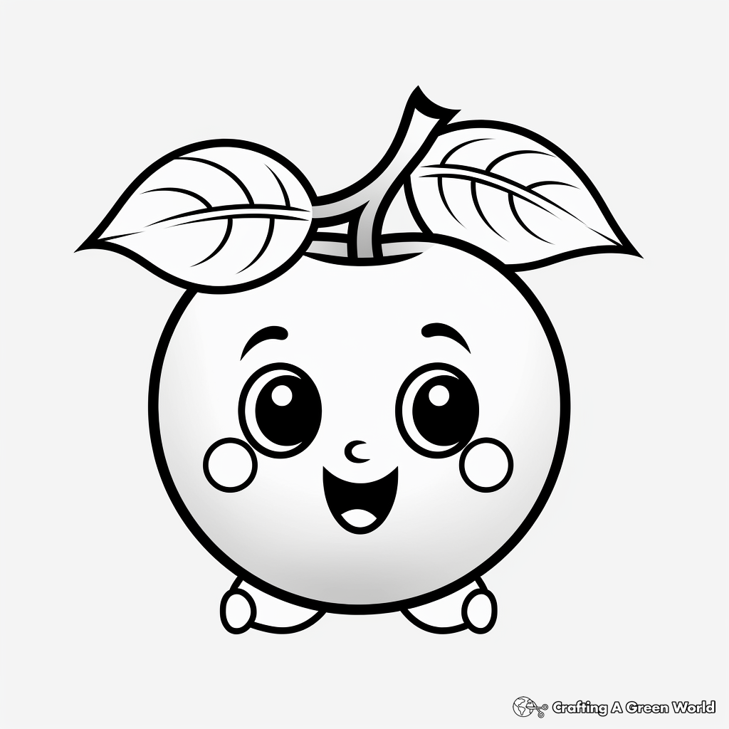 Cute fruit coloring pages