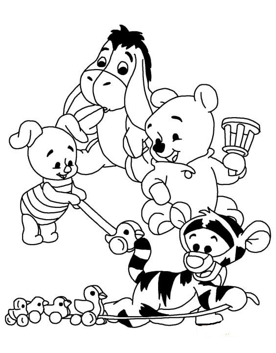 Coloring pages baby pooh coloring pages