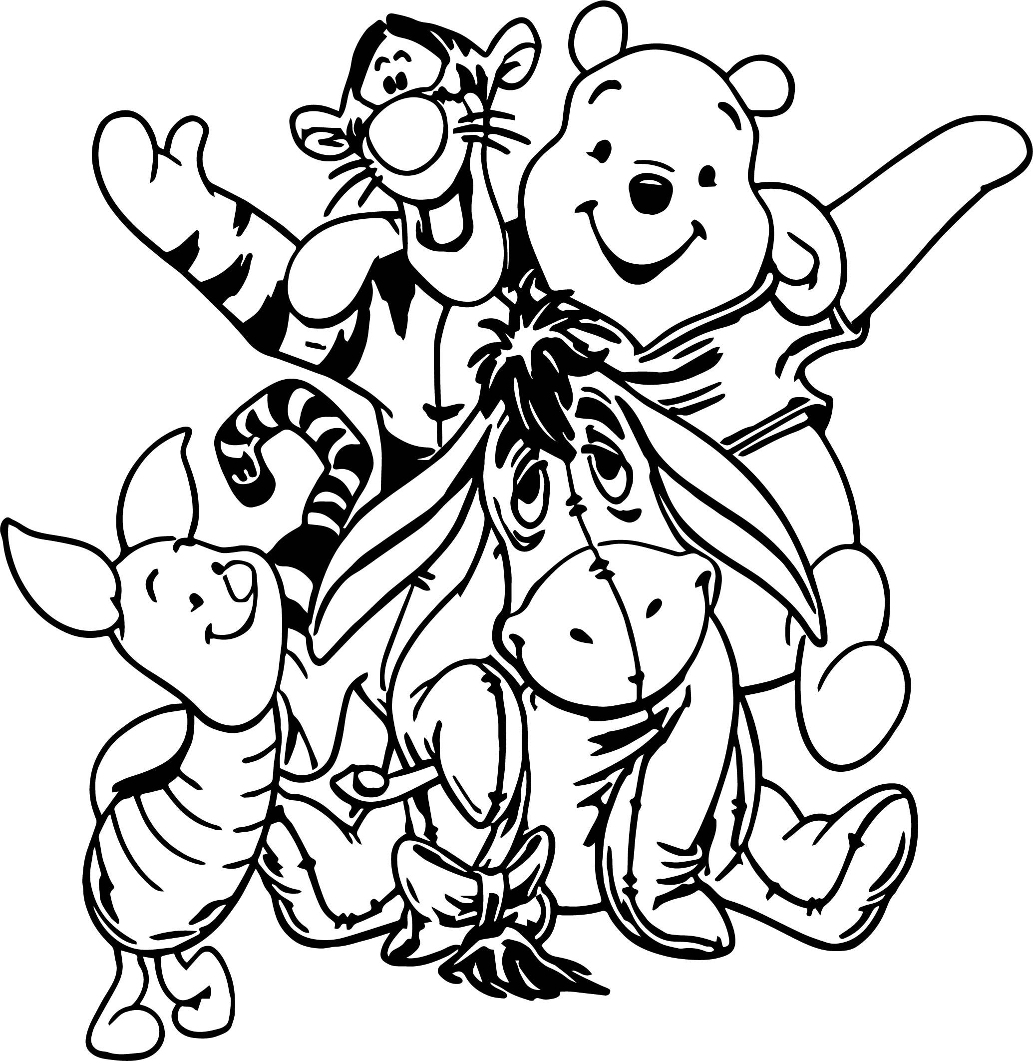 Cool winnie the pooh all friends coloring page owl coloring pages love coloring pages disney coloring pages