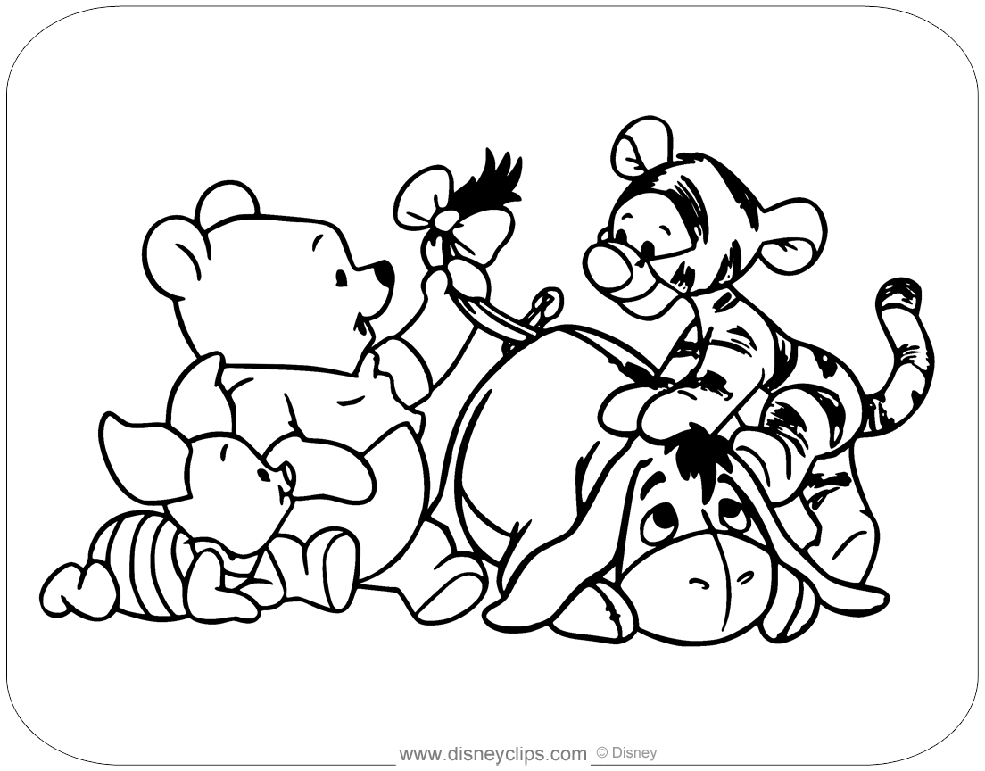 Disney baby pooh coloring pages