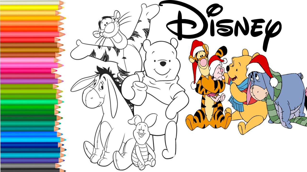 Disney winnie the pooh and friends coloring pages tigger piglet and loire