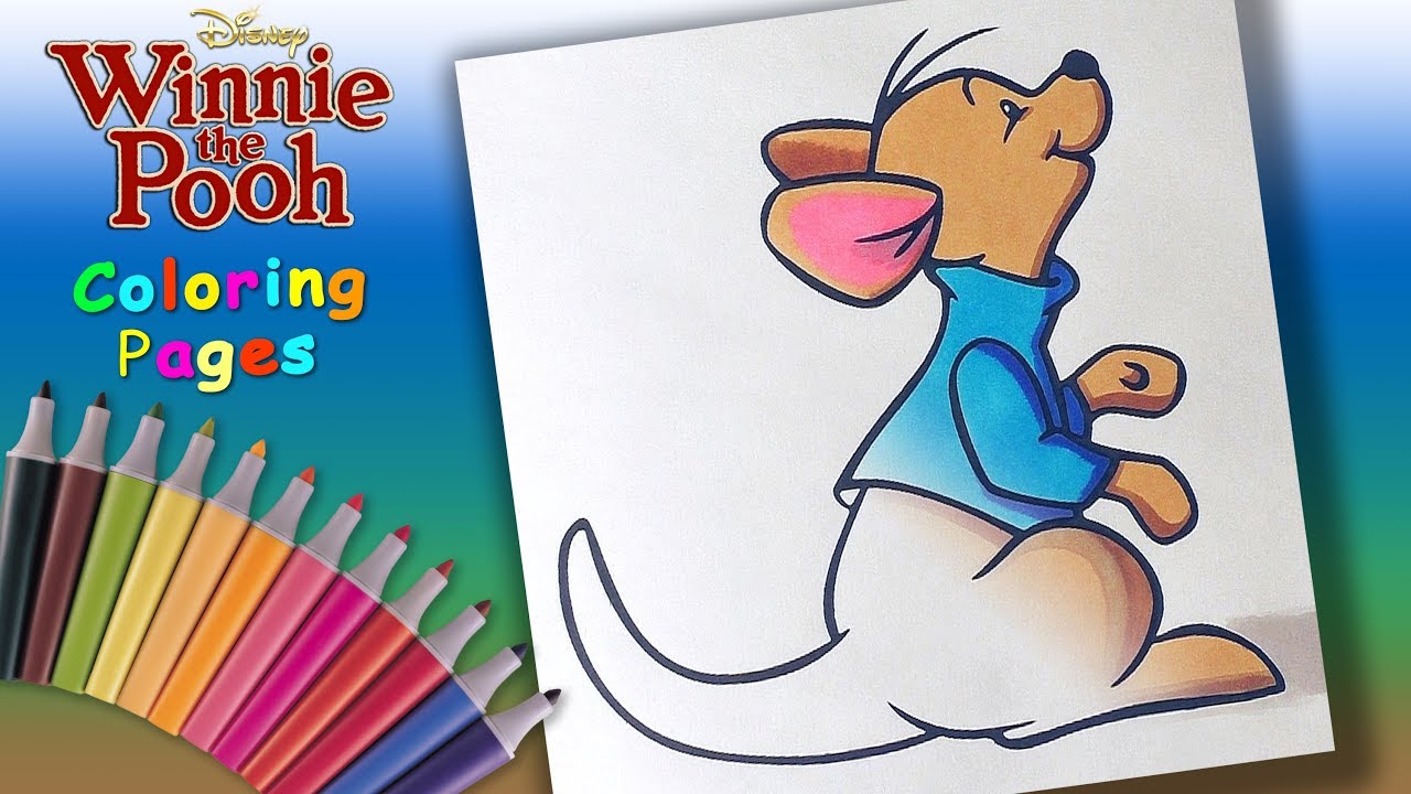 Roo coloring page winnie the pooh and his friends coloring book for kids