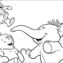 Winnie the pooh lumpy and roo coloring pages
