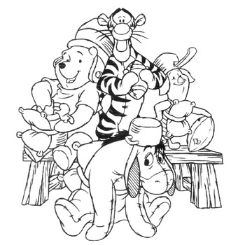 Winnie the pooh and friends coloring pages printable for kids by kalidpages