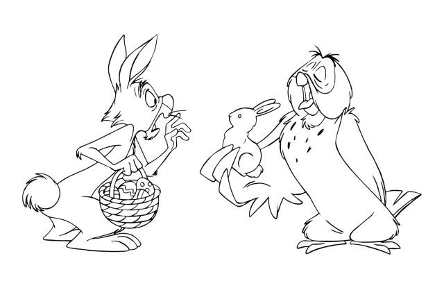 Happy easter from winnie the pooh friends coloring sheets egg decorating tips