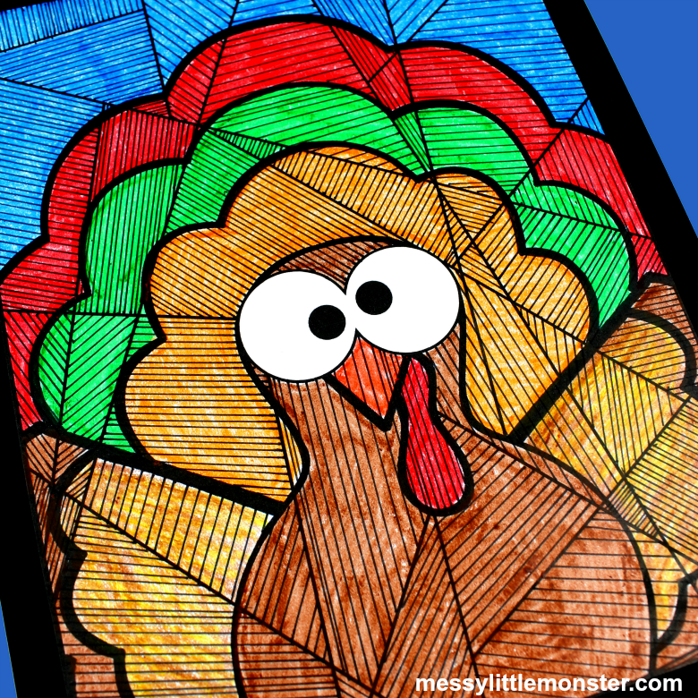 Coloring page of turkey