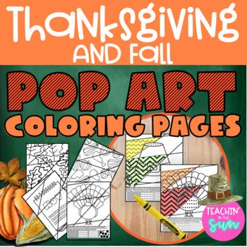 Fall thanksgivingnovember coloring pop art pages creative projects pages