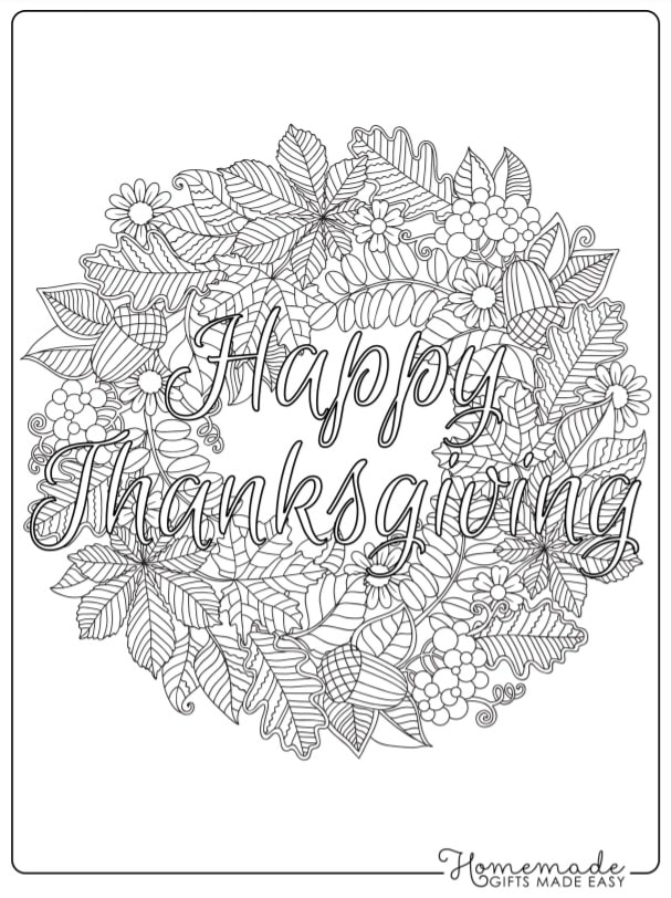 Free printable thanksgiving coloring pages for adults
