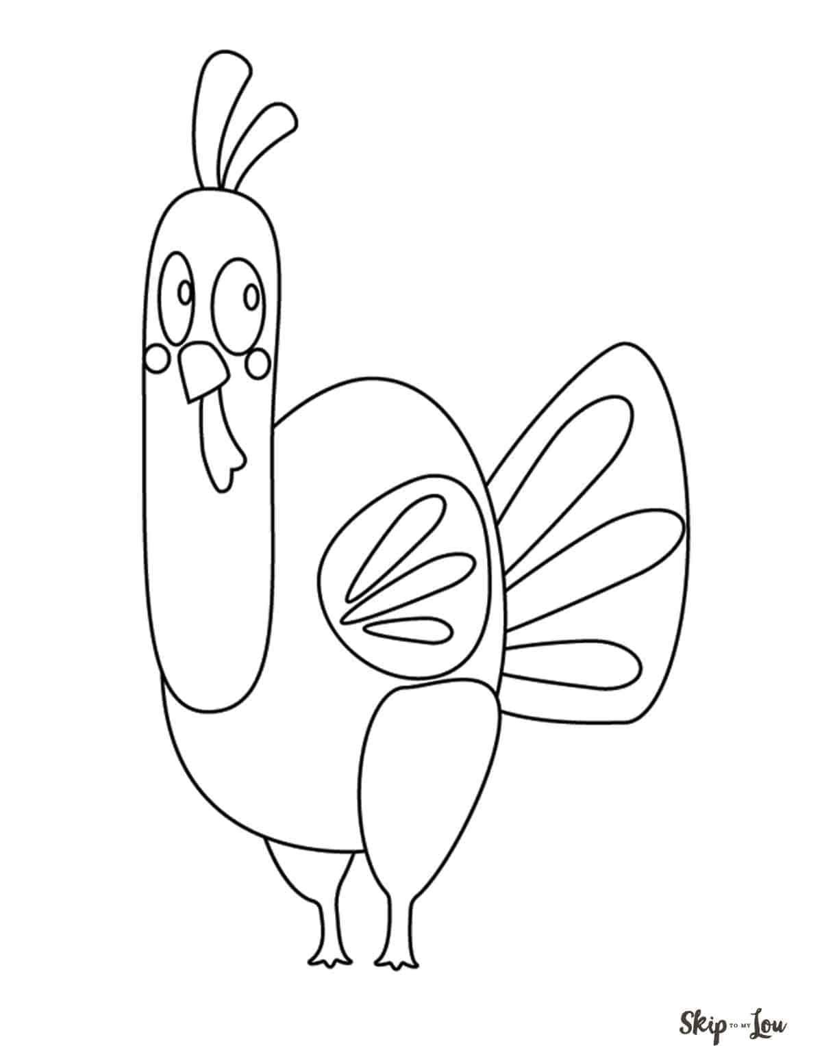 The cutest free turkey coloring pages skip to my lou