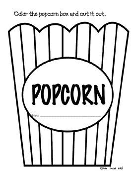 Popcorn rhyming fun craftivity by deana thelen tpt