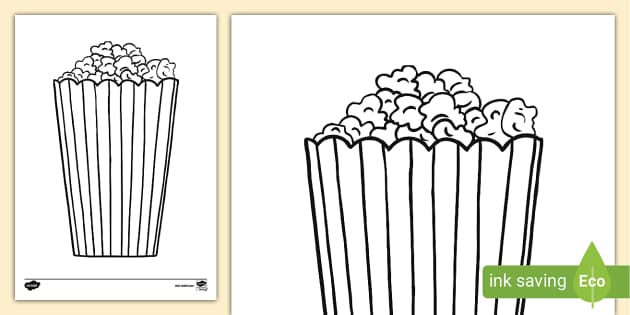 Popcorn colouring page teacher made