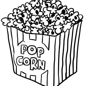 Popcorn coloring pages printable for free download