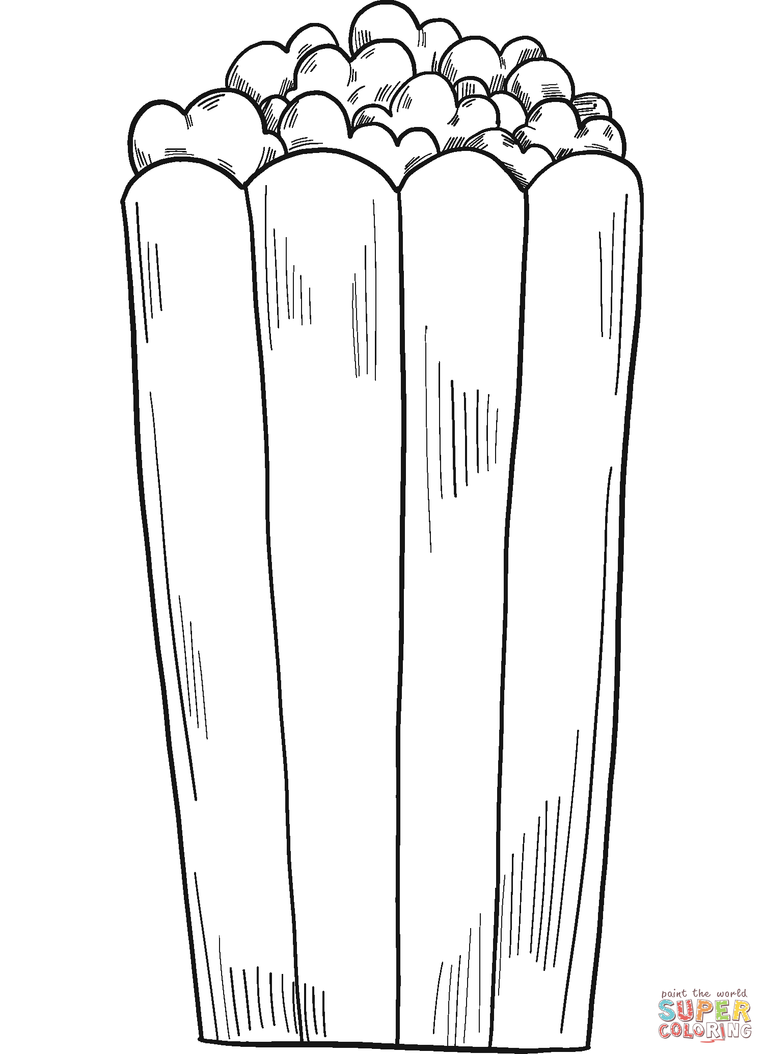Popcorn coloring page free printable coloring pages