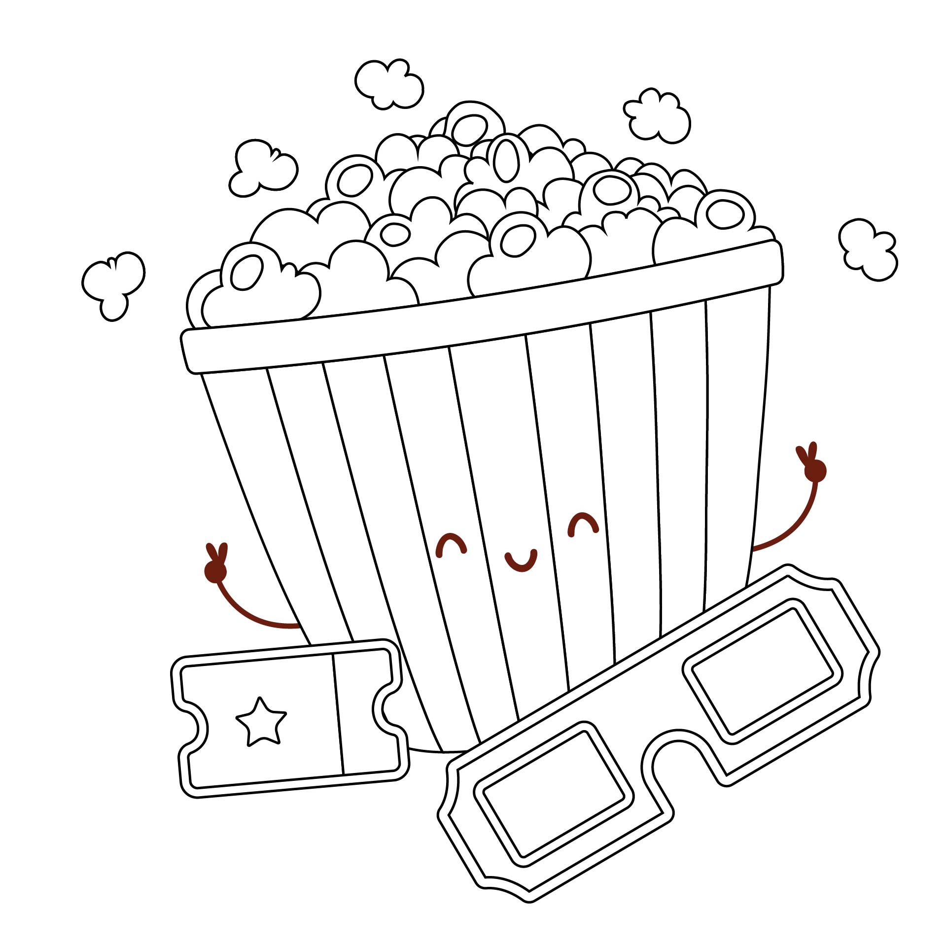 Best printable popcorn box pdf for free at